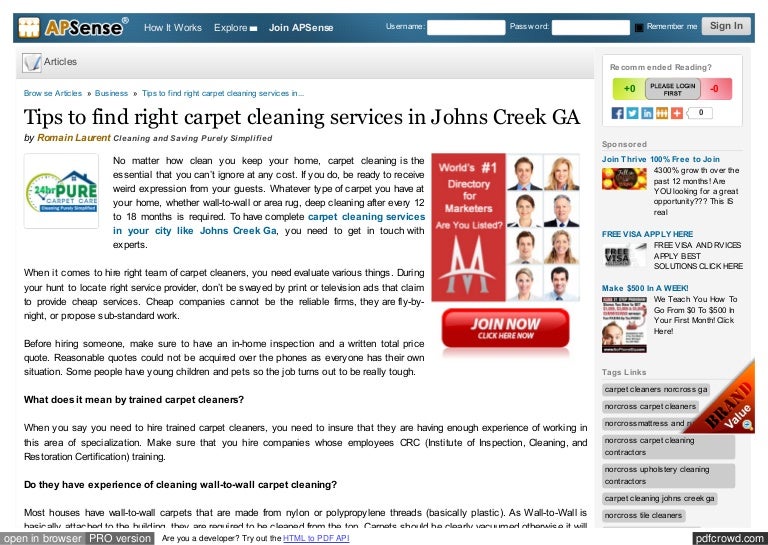 Tips to Find Right Carpet Cleaning Services in Johns Creek GA